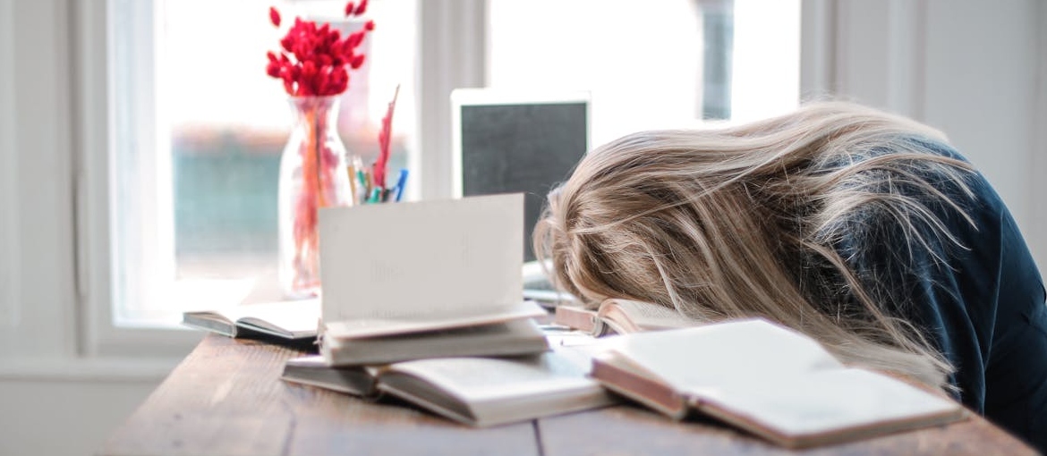 A woman experiencing burnout.