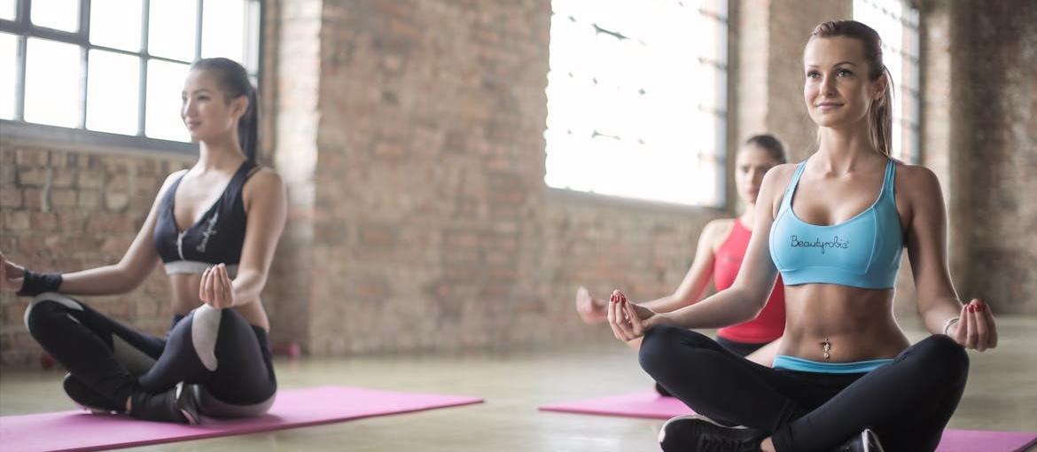 Women in a yoga class