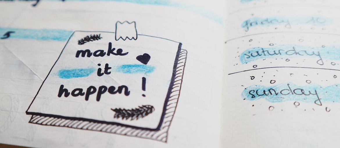 Message written in a journal.
