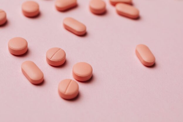 Pink trazodone pills.