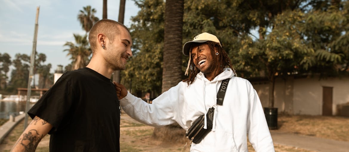 Two men supporting each other through issues with cocaine and depression.