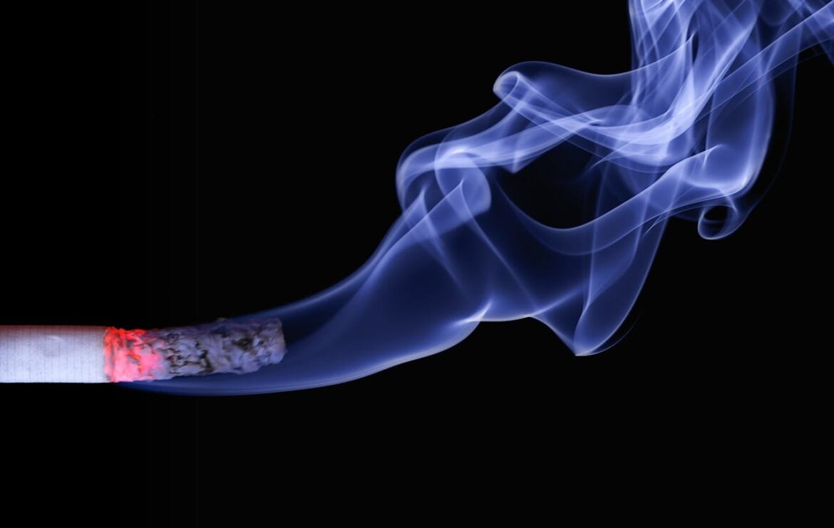 Cigarette smoke.