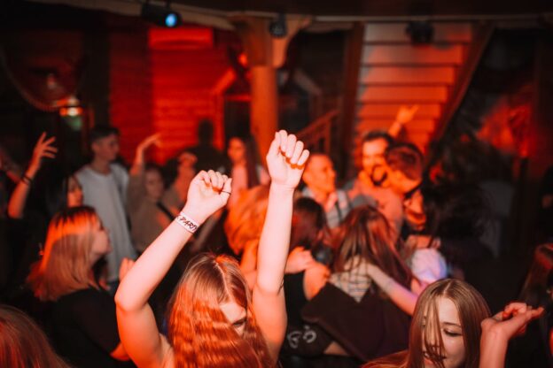 People having fun at a party after using ketamine as a party drug.