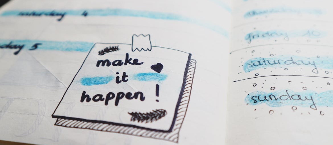Person setting goals in their journal such as finding employment after rehab.