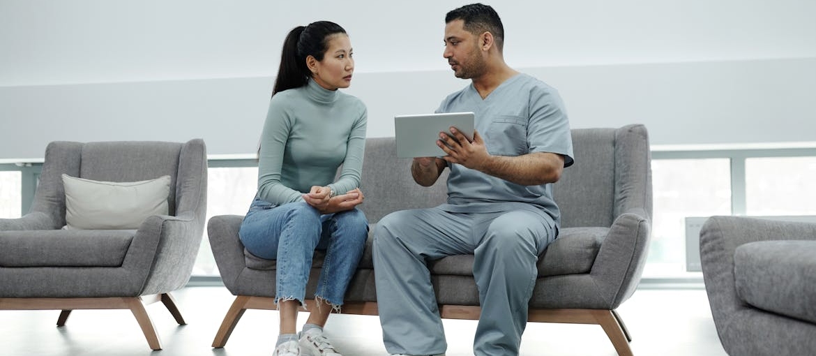 Woman asking a doctor is Tramadol addictive.