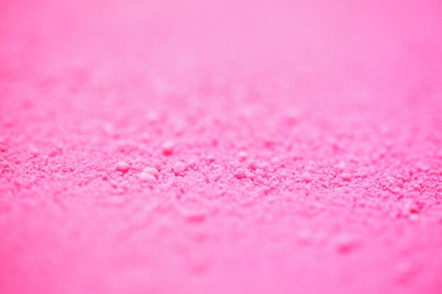 Pink cocaine powder.
