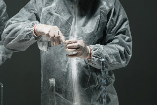 Scientist creating P2P meth in a lab.