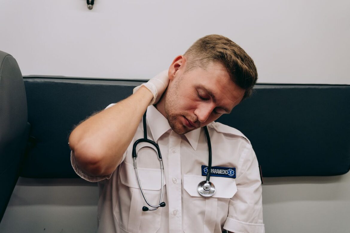 Paramedic worker worrying about jobs with the highest addiction rates.